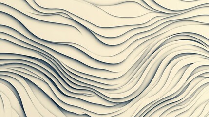 Aufkleber - A textured, wavy pattern of layered paper creating a modern, artistic design with soft shadows and depth.