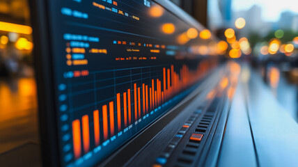 Poster - A computer monitor displays a graph of numbers