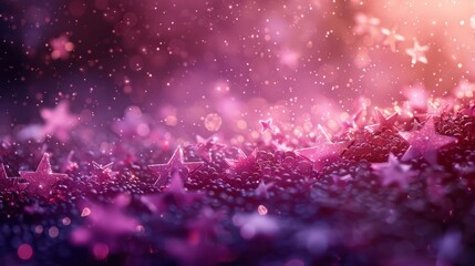 Wall Mural - magical purple starry night abstract background