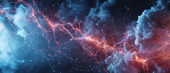 Poster - Exploring glowing circuit nodes in a deep cyber environment a dynamic digital mesh design experience