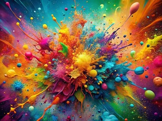 Aufkleber - vibrant splatter color background for creative projects and graphic design inspiration