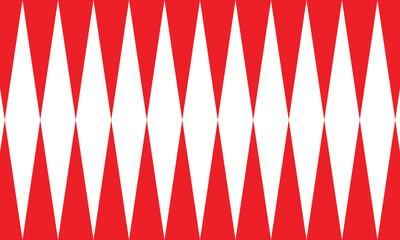 Poster - abstract monochrome geometric red rhombus style pattern can be used background.