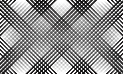Poster - abstract simple black white gradient diagonal cross line pattern can be used background.