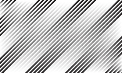 Poster - abstract simple black white gradient diagonal line pattern can be used background.