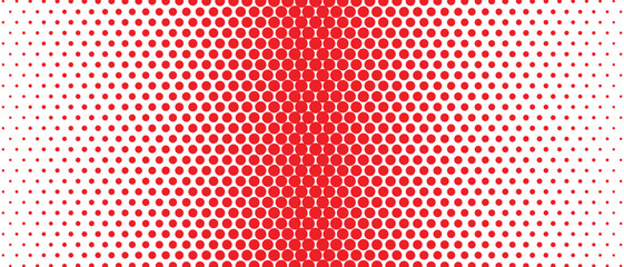 Poster - abstract simple red big to small dot pattern can be used background.