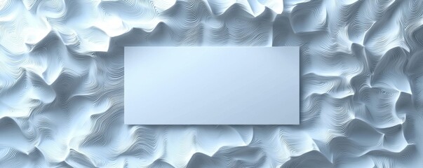 Poster - Abstract Light Blue Wavy Background with Blank Space