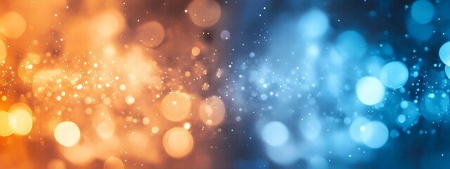 Wall Mural -  Dark blue design and orange gradient abstract background design banner with blur design 