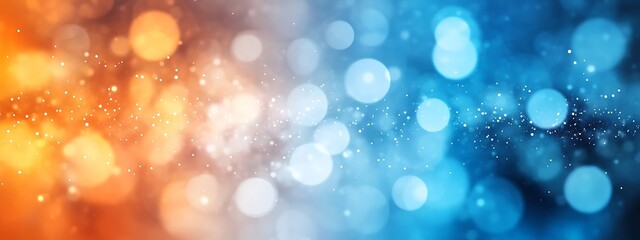 Wall Mural -  Dark blue design and orange gradient abstract background design banner with blur design 