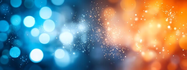 Wall Mural -  Dark blue design and orange gradient abstract background design banner with blur design 