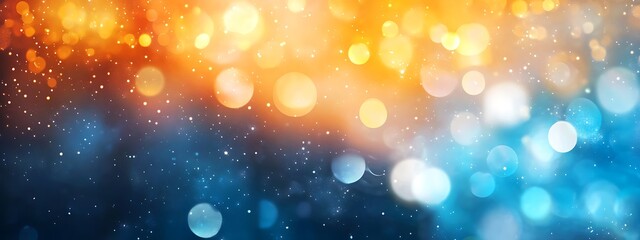 Wall Mural -  Dark blue design and orange gradient abstract background design banner with blur design 