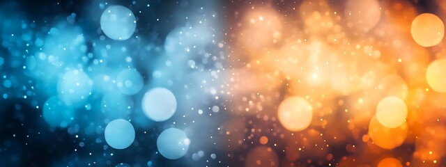Wall Mural -  Dark blue design and orange gradient abstract background design banner with blur design 