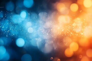 Wall Mural -  Dark blue design and orange gradient abstract background design banner with blur design 