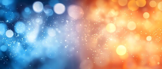 Wall Mural -  Dark blue design and orange gradient abstract background design banner with blur design 