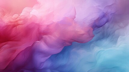 Wall Mural - A colorful, abstract painting with a pink, purple, and blue background
