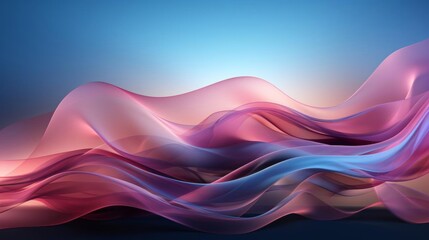 Wall Mural - A purple and blue wave with a blue background