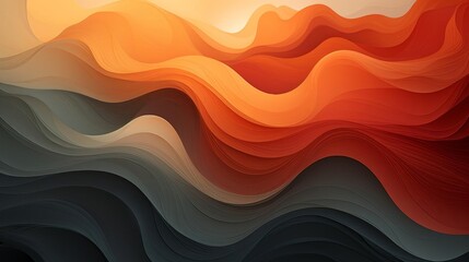 Wall Mural - A colorful wave with black and gray stripes
