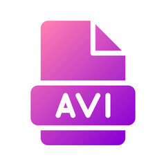 Fototapete - Avi artistic icons for video files using bright color gradations