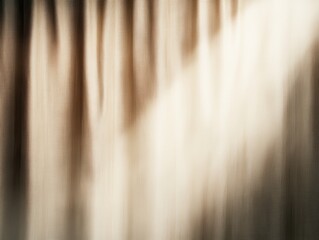 Poster - A soft light filters through textured curtains, creating an ethereal atmosphere with gentle shadows and warmth.
