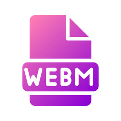 Fototapete - Webm modern icons with subtle gradient feel for video files