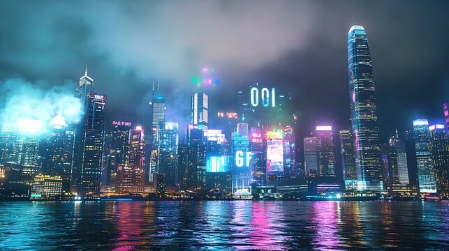 Modern New Year's Eve Countdown with Holographic Numbers and Lights
