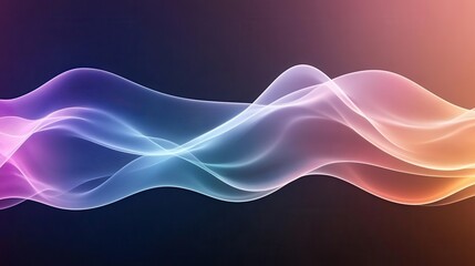 Aufkleber - A vibrant abstract wave design featuring flowing colors of blue, purple, and pink against a dark background, evoking a sense of movement and energy.