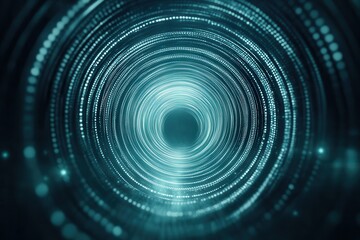 Poster - A mesmerizing digital tunnel of light and data, conveying depth and a sense of infinite space.