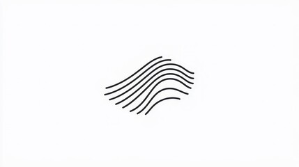 Poster - Abstract Waves Illustration on White Background for Minimal Design
