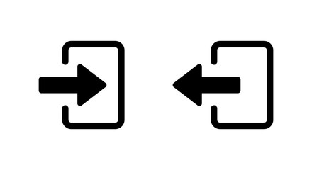 Poster - Login and logout sign icon. Enter and exit door symbol