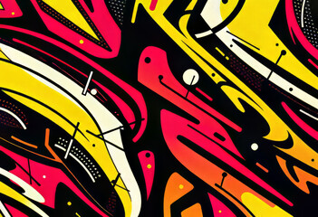 Poster - graffiti digital patterns patterns that resemble digital designs, vecteur, art, illustration, conception, graffiti, modèle, papier pein