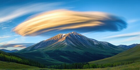 Fleeting clouds Steep mountain peak Time-lapse of clo