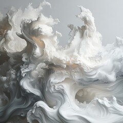 Sticker - abstract cloud formation: serene digital art