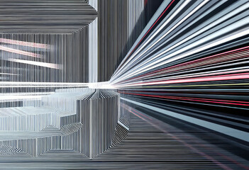 Poster - people illustration (284), tunnel, vitesse, lumière, abstrait, mouvement, train, rapide, flou,