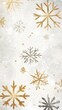 © AriyaniAI - Gold and Silver Snowflakes Winter Design