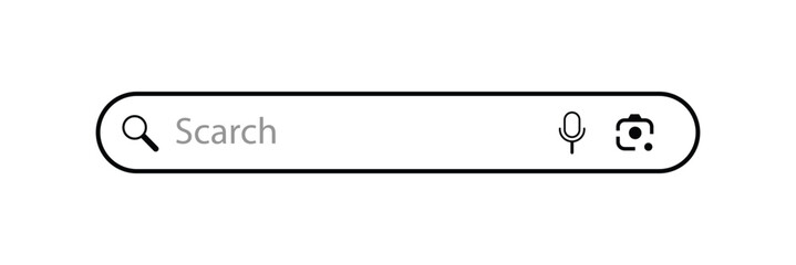Poster - Search Bar, Search Bar Icons with Magnifying Glass.
