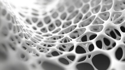 Abstract White Interconnected Network Structure - Science Background