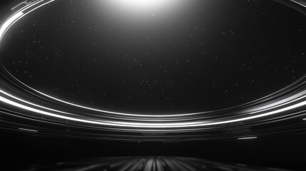 Poster - A dark-ringed, futuristic background.  Plenty of room for text.