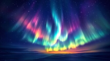 Wall Mural - 幻想的なオーロラ