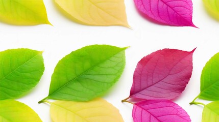 Autumn Leaves Closeup with Yellow and Orange Foliage Texture on Tree Branch