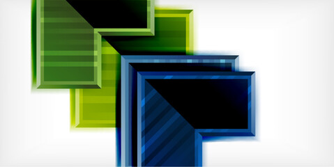 Poster - Arrow symbols created with 3d effects and line texture geometric abstract background