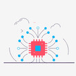 © Kawin - Ai Chip Cloud Roundish Flat