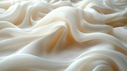 Poster - elegant flowing white silk fabric texture for fashion design or interior decoration concepts