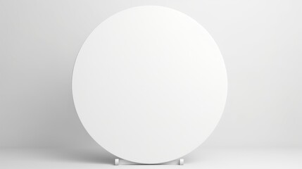 Poster - Empty round canvas for painting on white background ideal for mockup and poster frame designs in art and creative projects