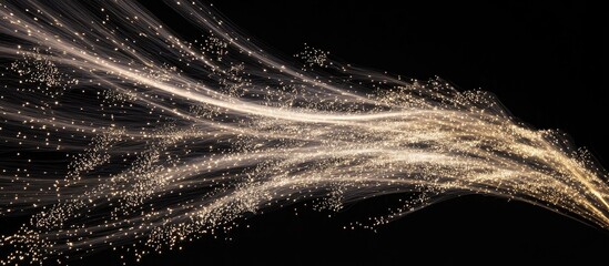 Aufkleber - Close up of sparkling fireworks trail bursting against a dark night sky creating a vibrant display of light and celebration