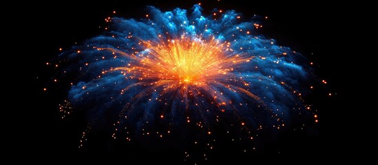 Poster - Vibrant explosion of colorful fireworks illuminating the night sky for festive celebrations and joyful events
