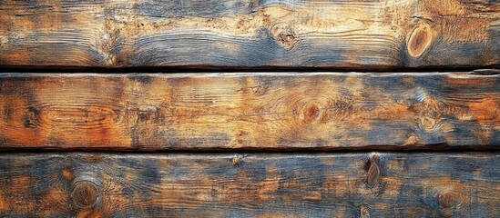 Poster - Horizontal wooden background texture with weathered rustic charm ideal for design projects and text overlay applications.