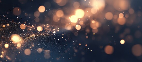 Poster - Bokeh lights abstract background with vibrant blurred glow and shimmering particles for creative design and festive themes