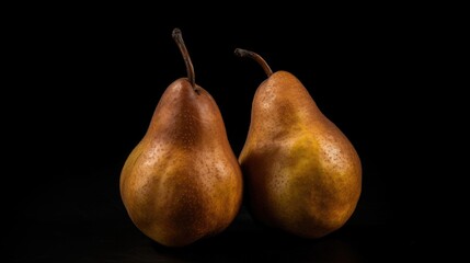 Aufkleber - Ripe pears arranged artistically on a dark background highlighting their texture and natural beauty for culinary or decorative purposes