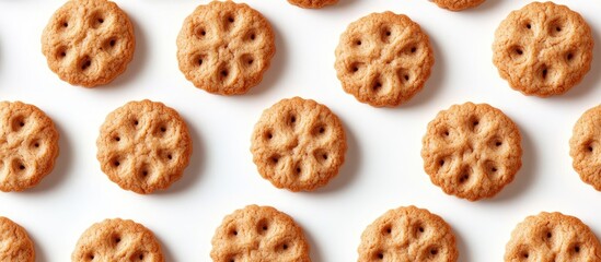 Aufkleber - Seamless Pattern of Gingerbread Cookies on White Background for Winter Holiday Decoration and Festive Baking Inspiration