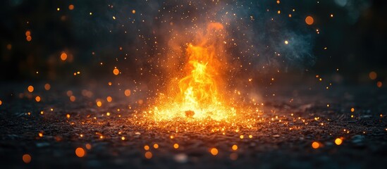 Poster - Captivating display of vibrant fire crackers igniting in celebration, creating a stunning visual feast of light and sparkles.