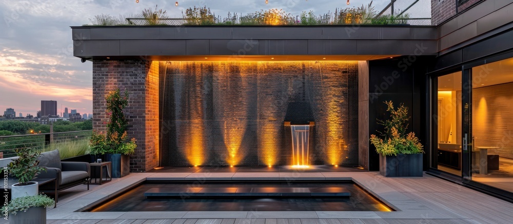 Luxurious modern residential home with sleek architectural design ...